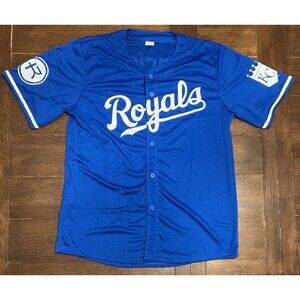 Men’s Size XL Kansas City Royals Stadium Giveaway SGA Rockhurst Blue Jersey